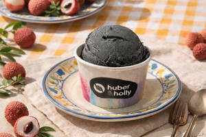 Charcoal Lychee Ice Cream