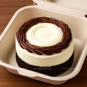 Chocolate Vanilla Bento Cake [325 G] [Eggless]