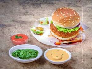 Veg Cheese Aloo Tikki Burger