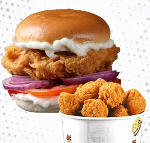 Crispy Dynamite Burger + Chicken Popcorn 4 PCS