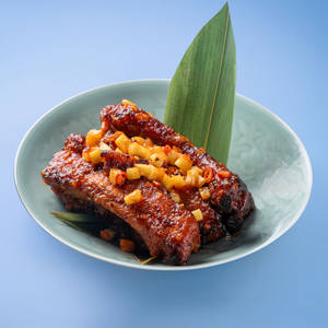 Spare Ribs With Peach In Pineapple Sauce