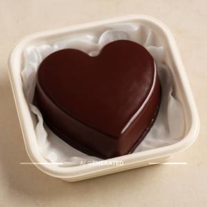 Heart Chocolate Bento Cake [325 G] [Eggless]
