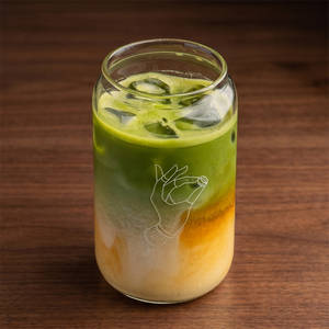 Iced Dirty Matcha Latte