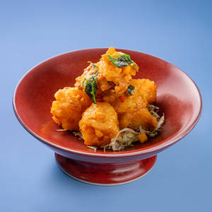 Golden Tiger Prawn In Pumpkin Dressing