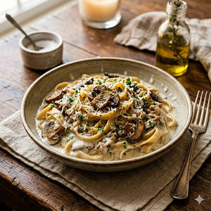 Truffle Mushroom Pasta With Parmesan