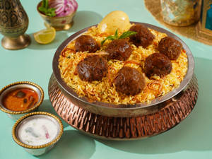 Mutton Kofta Biryani (Kola Urundai)