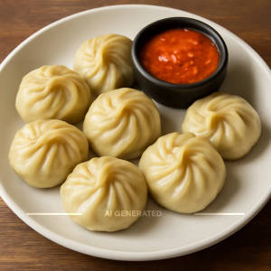 Veg Steamed Momos (8 Pcs)