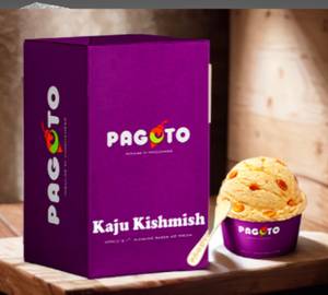 Pagoto Kaju Kishmish Ice Cream [1 Gallon]