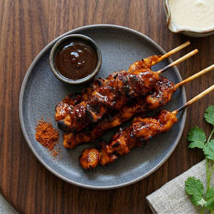 Chipotle BBQ Glazed Chicken Skewers  ( 6 Pcs)