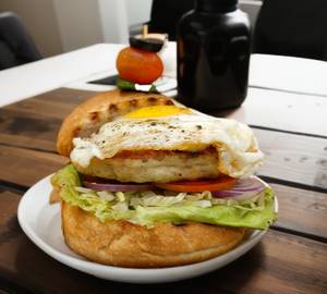 Crispy Chicken And Egg Burger