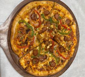 Pork pepperoni pizza