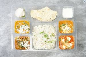 Paneer tikka + 2 veg sabji thali         