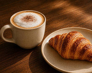 Cappuccino With Butter Croissant