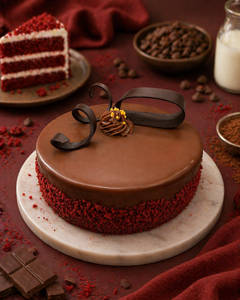 RED VELVET SWISS TRUFFLE CAKE
