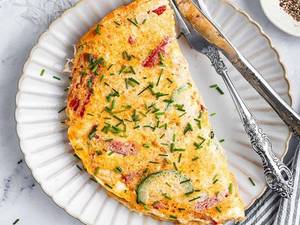 Double Egg White Double Cheese Omelette (316 Kcal  17.1 G Protein)