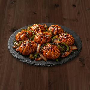 Veg Cheese Bomb Wok Tossed Momo [6 Pieces ]