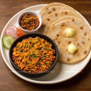 Paneer Bhurji with 4 Butter Roti