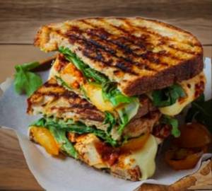 Overloaded veg sandwich grilled