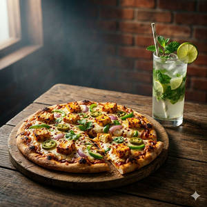 Spicy Paneer Pizza(reg) + Virgin Mojito
