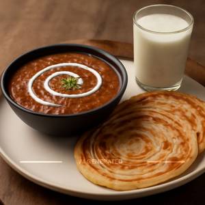 Dal Makhani with 2 Lachha Paratha and Buttermilk