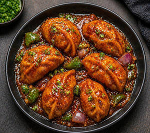 Veg Manchurian Momos [6 Pcs]