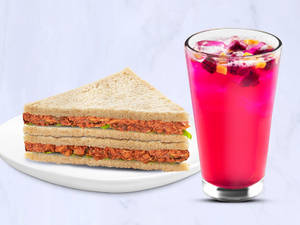 Tall Mango Dragonfruit Refresher with Chicken Tikka Sandwich