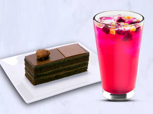 Tall Mango Dragonfruit Refresher with Chocolate Truffle Pastry