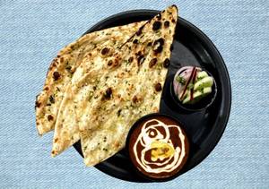 Garlic Naan [1] With Makhani Daal