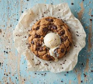 Gooey Cookie With Ice Cream Dessert