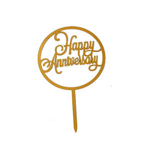 Acrylic Gold Anniversary Topper 1pc