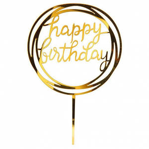 Acrylic Gold Birthday Topper 1pc