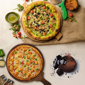 Large Pizza Thin Crust+regular Thin Crust Pizza+choco Lava Cake