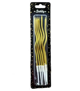 Spiral Gold Candles 1 Pack