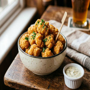 Chicken Popcorn With Truffle Aioli