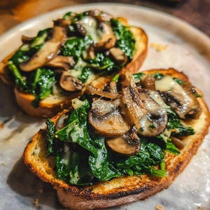 Classic Mushroom & Spinach Toastie