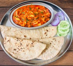 Phulka(3)And Kaju Panner Curry