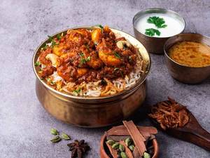 Prawn biriyani