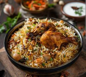 Chicken dum biryani Full With Raitha