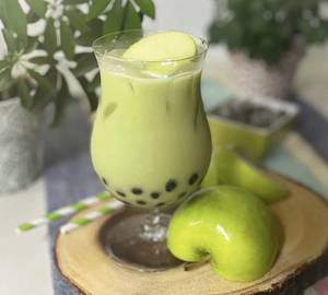 Green Apple Boba Smoothies