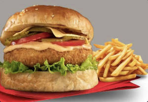 Swiss Mushroom Burger (served With Fries)