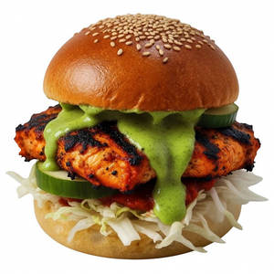 Grilled Chicken Tikka Protein Burger