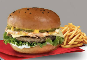 Dallas Cowboy Chicken Burger (served With Fries)