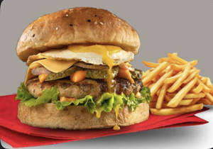 Monster Chicken Burger (served With Fries)