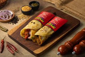 Chettinad Chicken Roll with Schezwan Chicken Roll