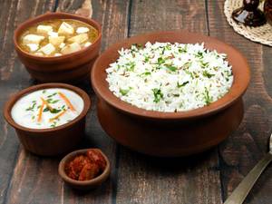 Jeera Rice Bowl with Methi Paneer Curry