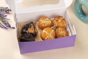 Mini Buns And Pastry Combo (4 Mini Buns + Truffle Pastry + Nutella Pastry)