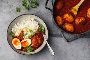 Egg curry rice bowl