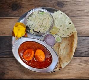 North Indian Egg Thali