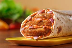 Chipotle Aloo Patty Burger Wrap