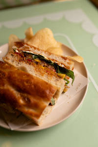 Sundried Tomato Pesto & Grilled Veg Tuscan Sandwich